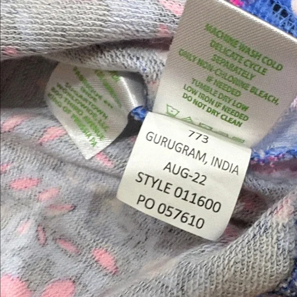 Lilly Pulitzer Luxletic Pullover Sweatshirt Small Drawstring Front pocket Floral - Picture 8 of 10